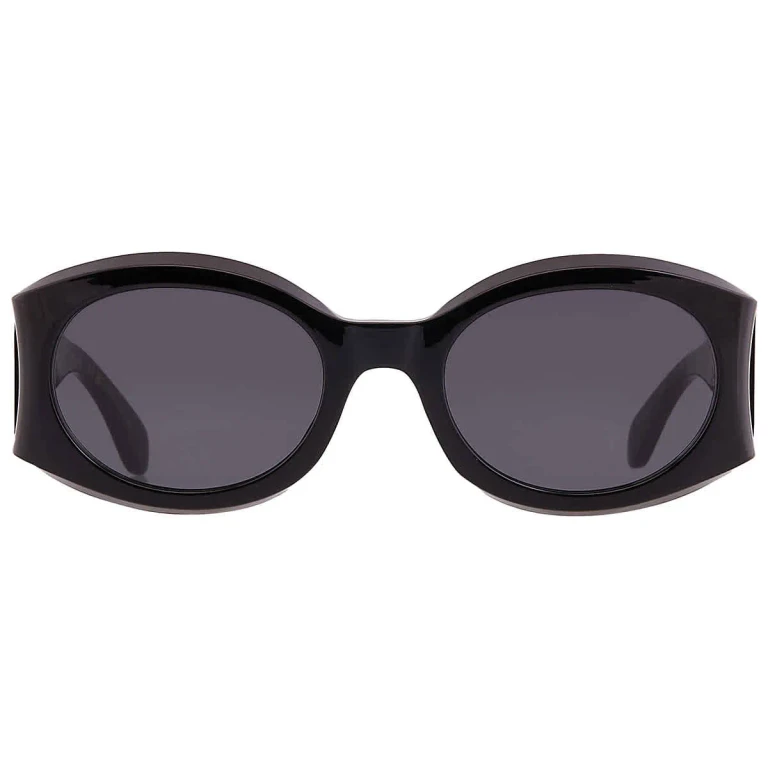 Salvatore Ferragamo Dark Grey Oval Ladies Sunglasses SF2008S 001 55