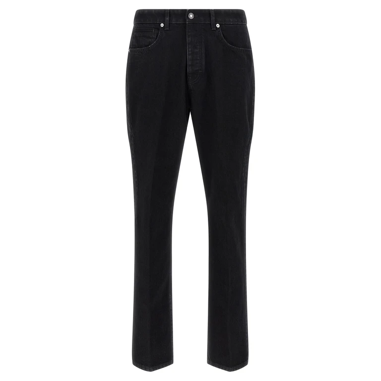Givenchy Black Cotton Straight-Leg Jeans Clothing - Men