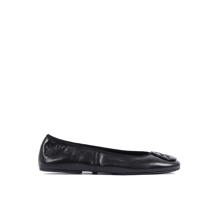 Tory Burch REVA TRAVEL BALLET Black Flat Shoes - Women