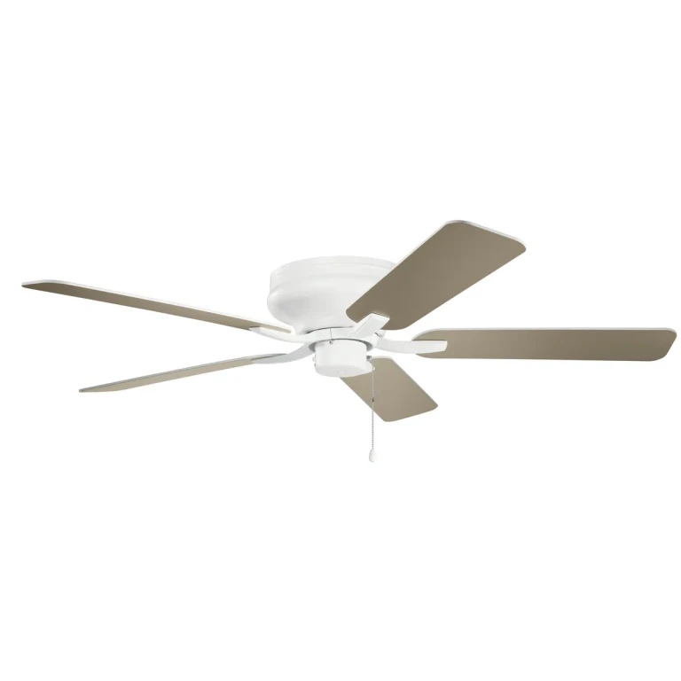 Basics Pro Legacy 52" Indoor Flush Mount Ceiling Fan in Matte White