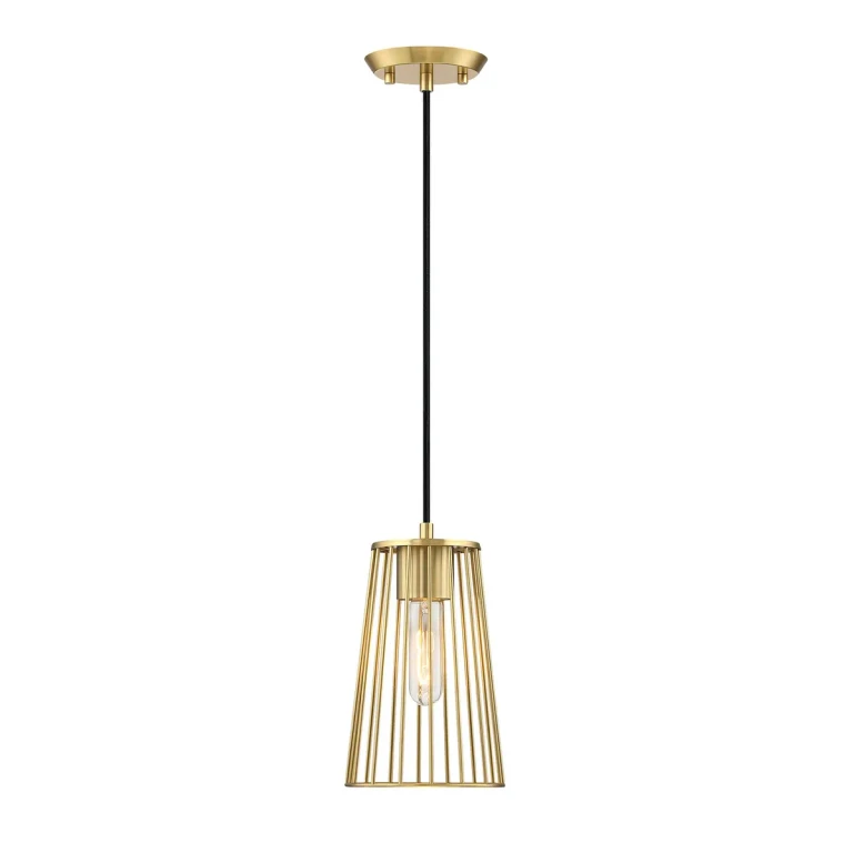 Brushed Gold One Light Pendant from the Liana Collection
