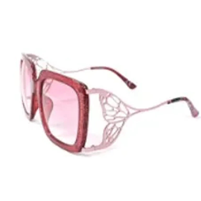 Betsey Johnson Burgundy Gradient Square Ladies Sunglasses 10262558.CGR BRYBRG