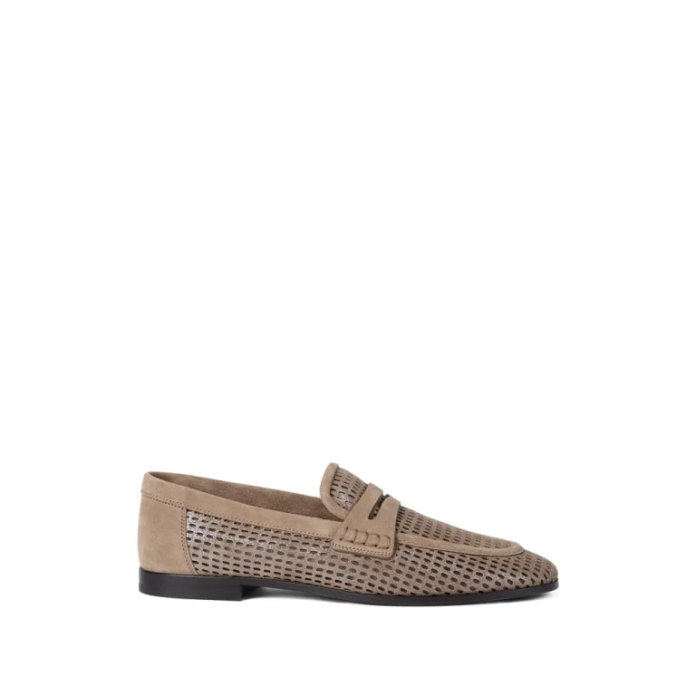 Brunello Cucinelli Perforated Leather Loafers