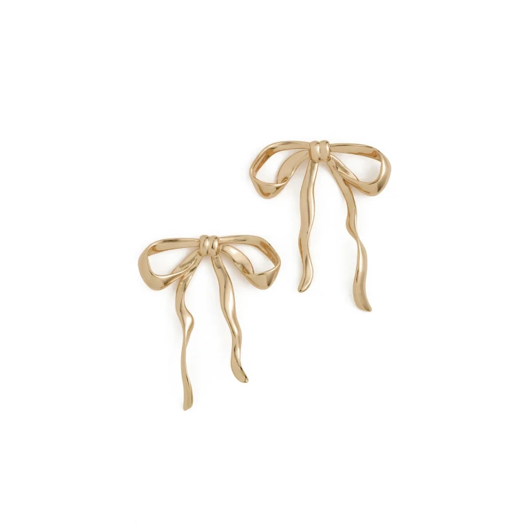 Ettika Bow Earrings Gold One Size