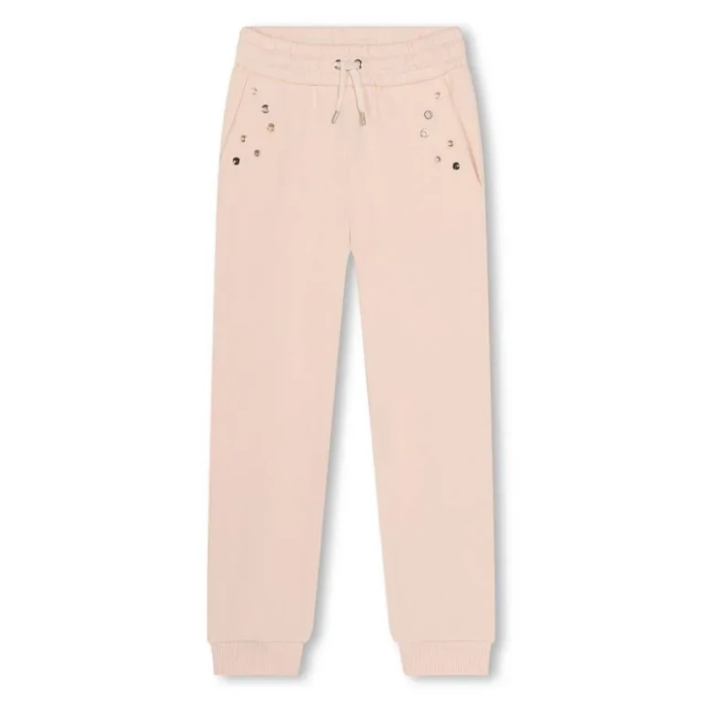 Chloe Girls Eyelet-Detail Cotton Sweatpants