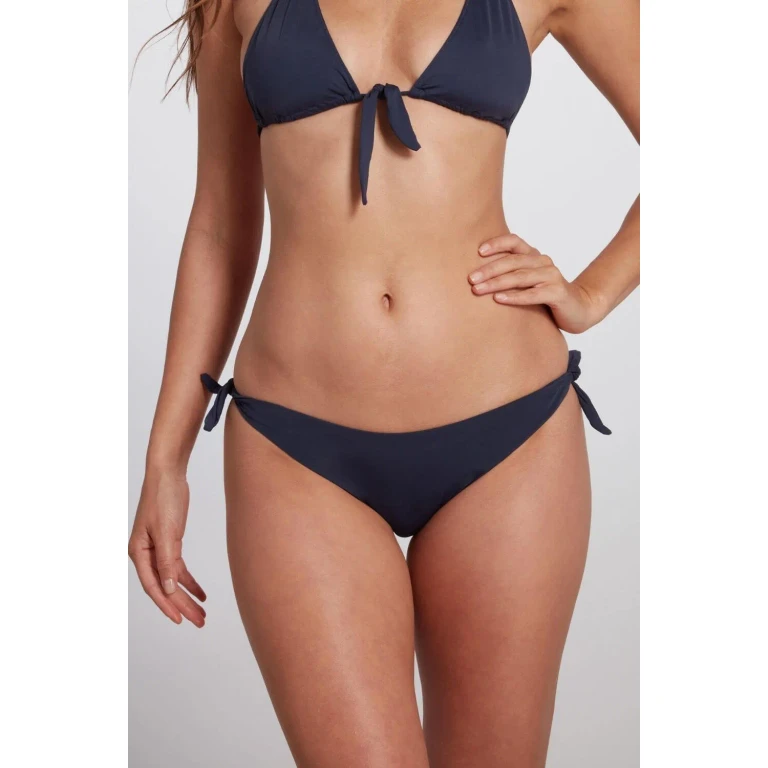 Fanny Tie Side Bikini Bottom in Navy