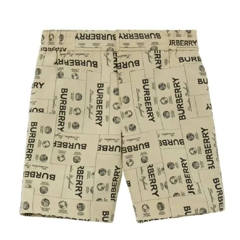 Burberry Boys Archive Beige Roman Jacquard Shorts