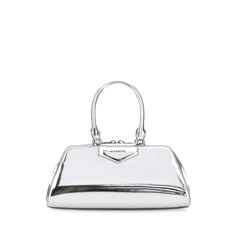 Givenchy Silver Leather Small Antigona East-west Handbag