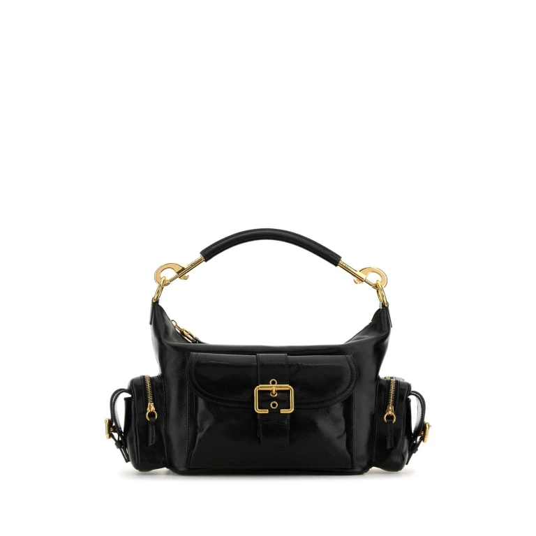Chloé Black Leather Camera Bag Handbag