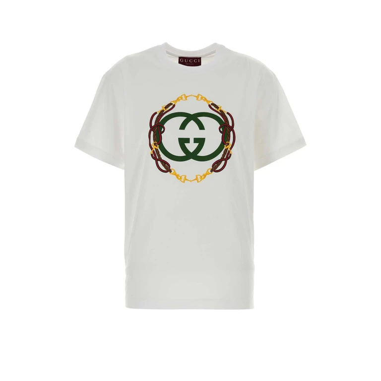 Gucci White Cotton Oversize T-Shirt Whitemc Fabric - Women