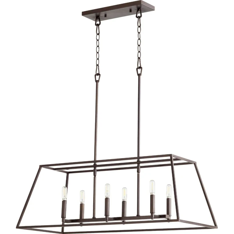 Quorum Gabriel 6-Light 15" Foyer Light in Oiled Bronze
