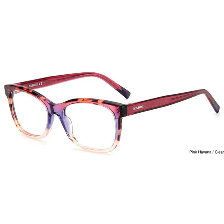 Missoni Demo Square Ladies Eyeglasses MIS 0090 00AE 52