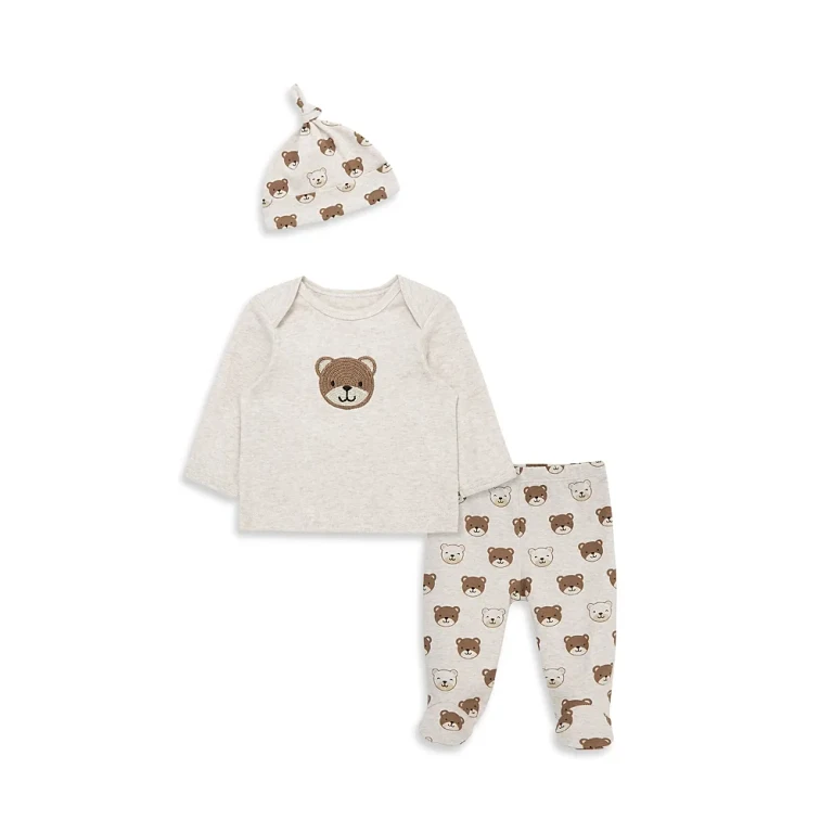 Little Me Boys' Three Piece Cute Bear Set - Baby