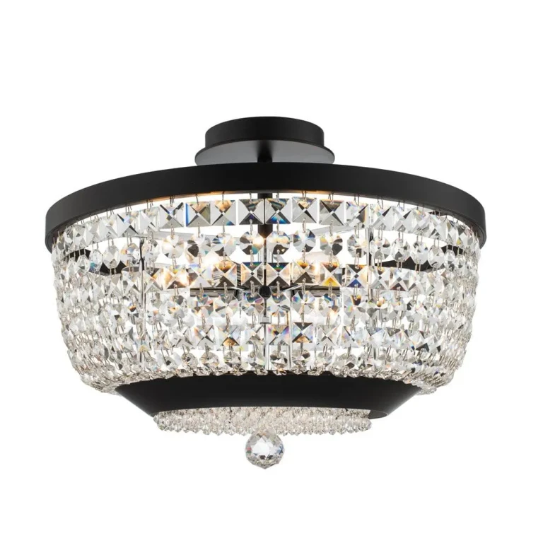 Allegri Terzo 6-Light Ceiling Light in Matte Black with Polished Chrome - 037345-052-FR001