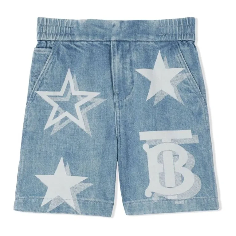 Burberry Kids Monogram Star Denim Shorts