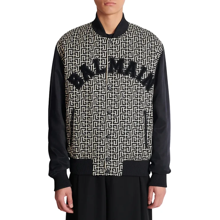 Balmain Color Block Monogram Jacket