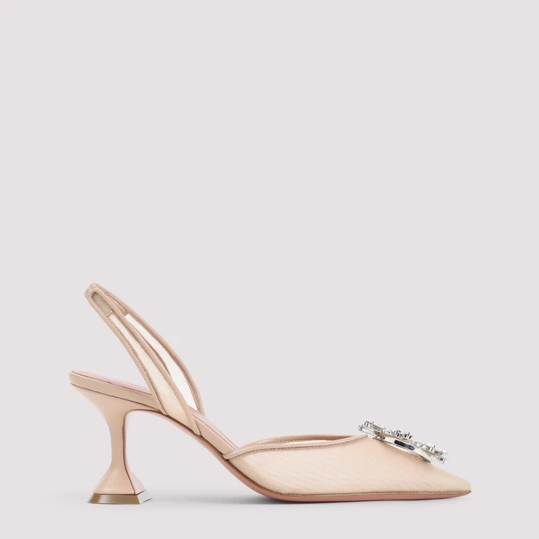 Amina Muaddi Begum Mesh 70 Sling Mules