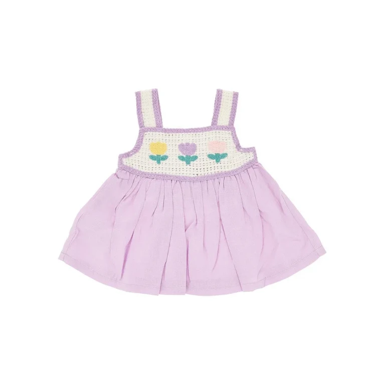 MAYORAL Crochet embroidery cotton-blend mini dress Kids 6M