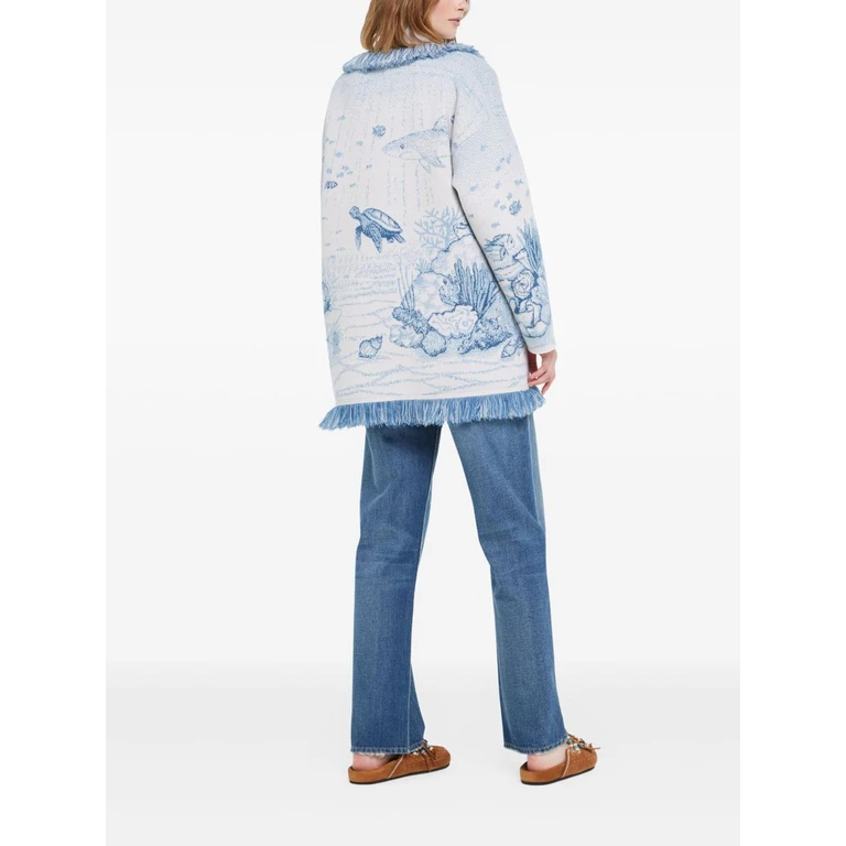 Alanui Sweaters Clear Blue Wool - Women