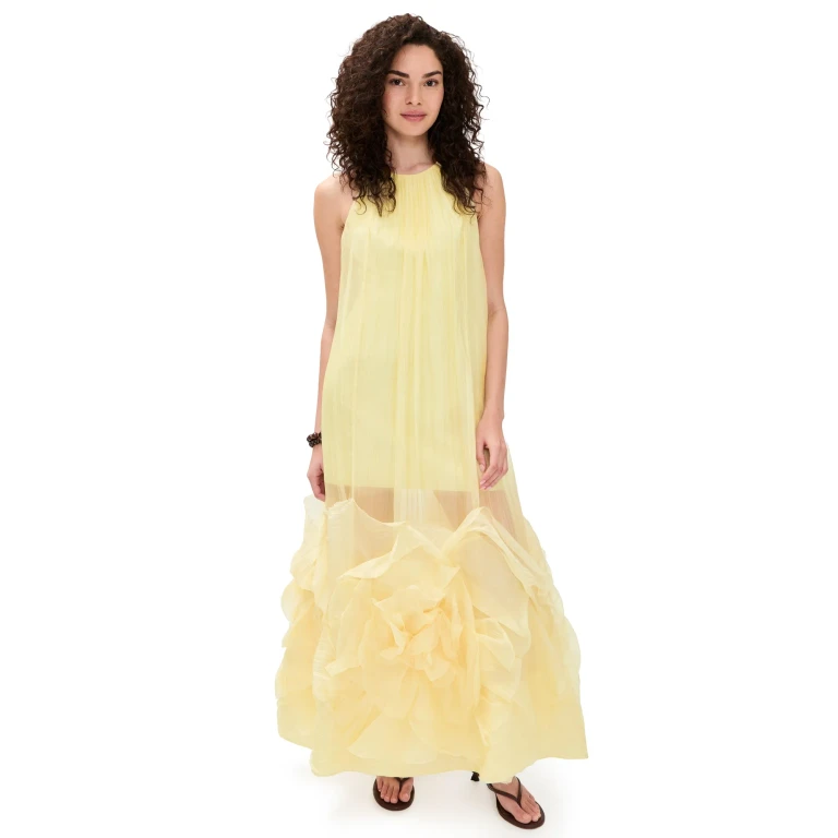 Aje Ecliptica Gown Pastel Yellow 10