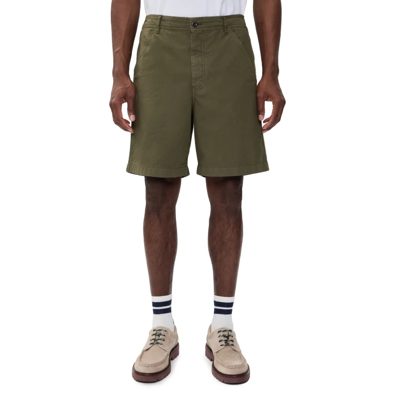Norse Projects Kvitfjell Relaxed Cotton Twill Shorts Olive Night XL