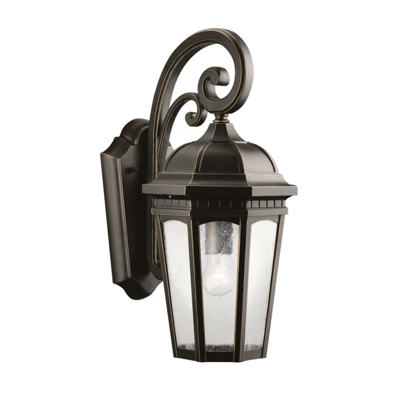 Courtyard 17.75" Outdoor Wall Lantern in Rubbed Bronze