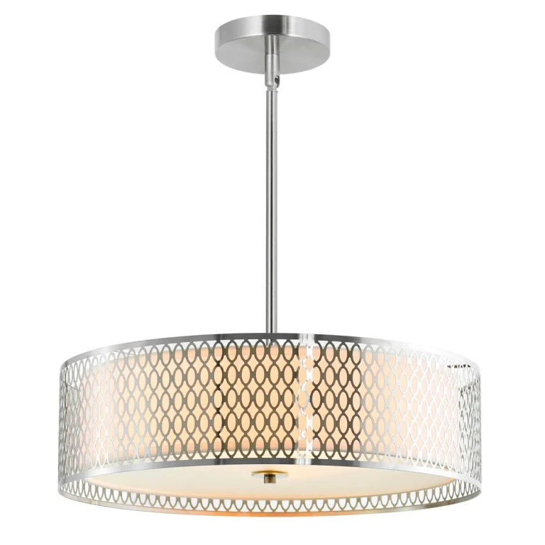 Satin Nickel Five Light Chandelier from the Mikayla Collection