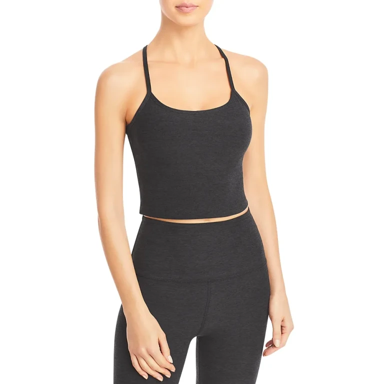 Beyond Yoga Spacedye Slim Racerback Cropped Tank in Pink Haze
