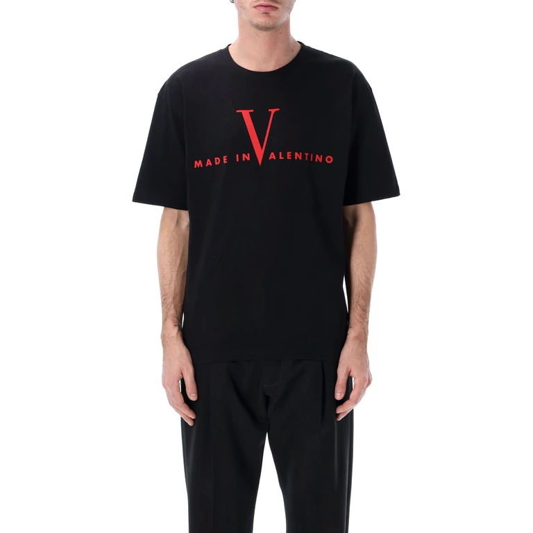 Valentino Garavani Made In t-shirt Black/red Cotton - Men