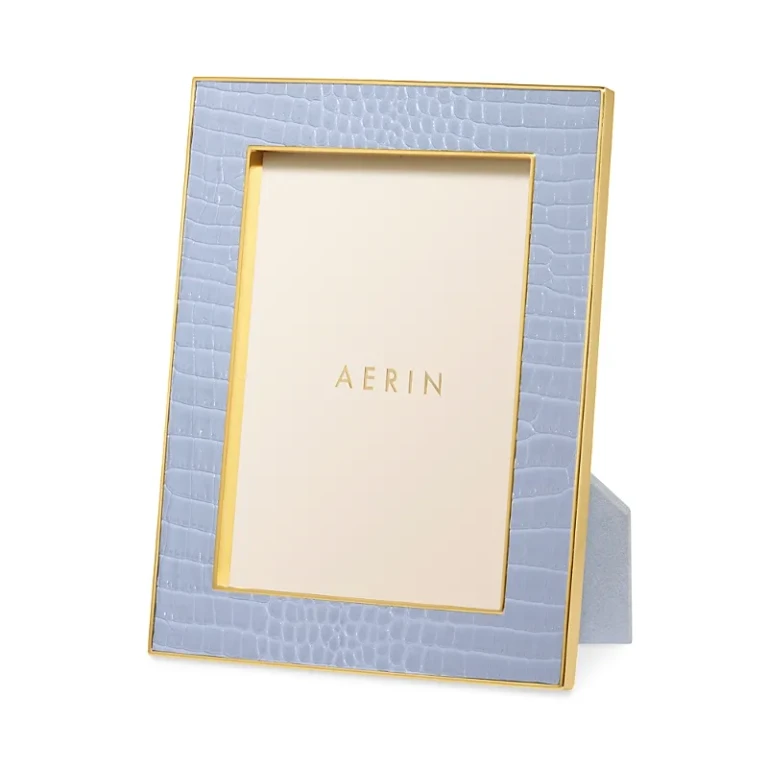 Aerin Classic Croc Leather Frame, 5 x 7