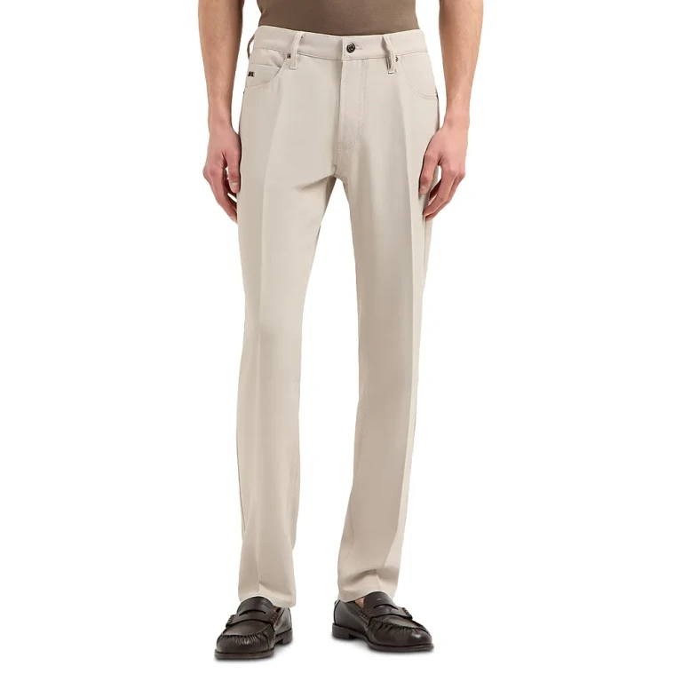 Emporio Armani Regular Fit Stretch Cannette Trousers