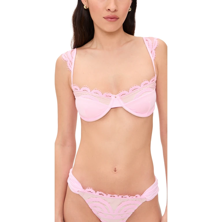 PQ Swim Gia Lace Underwire Top Rose S