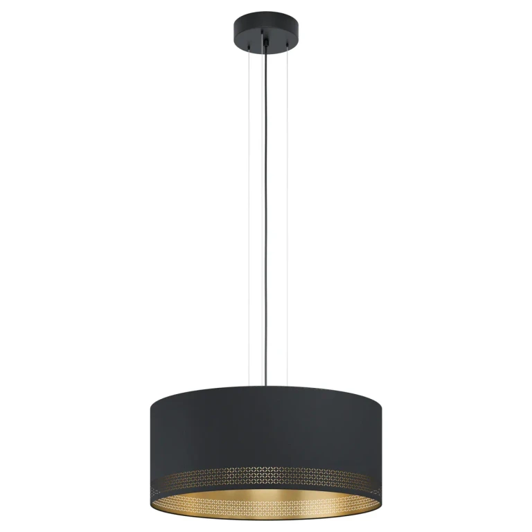 Black Three Light Pendant from the Esteperra Collection