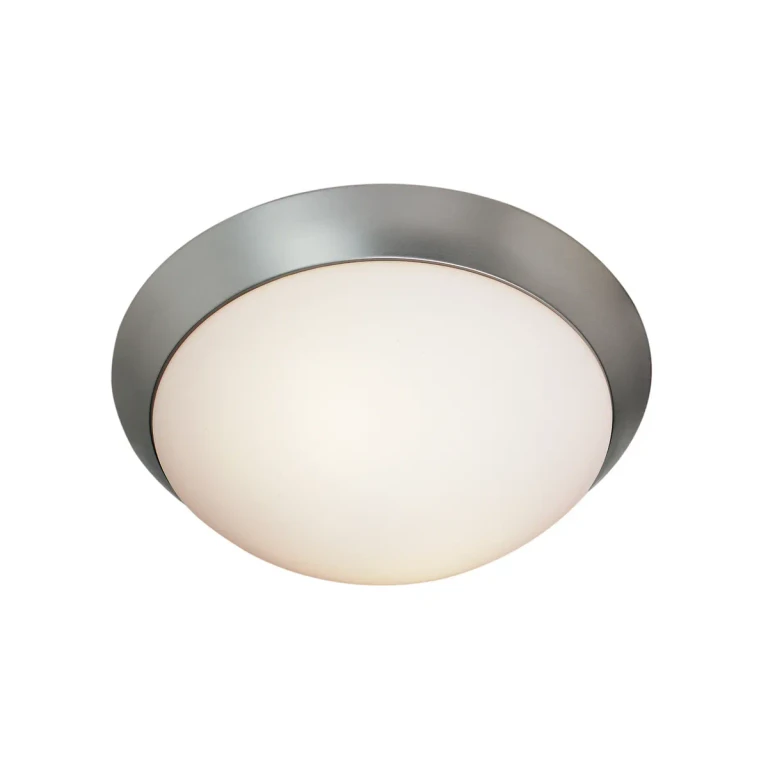 Brushed Steel One Light Flush Mount from the Cobalt Collection