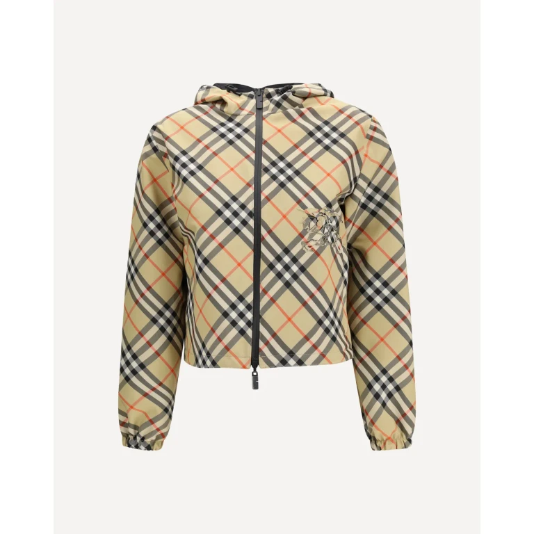 Burberry 女士双面格纹短款夹克