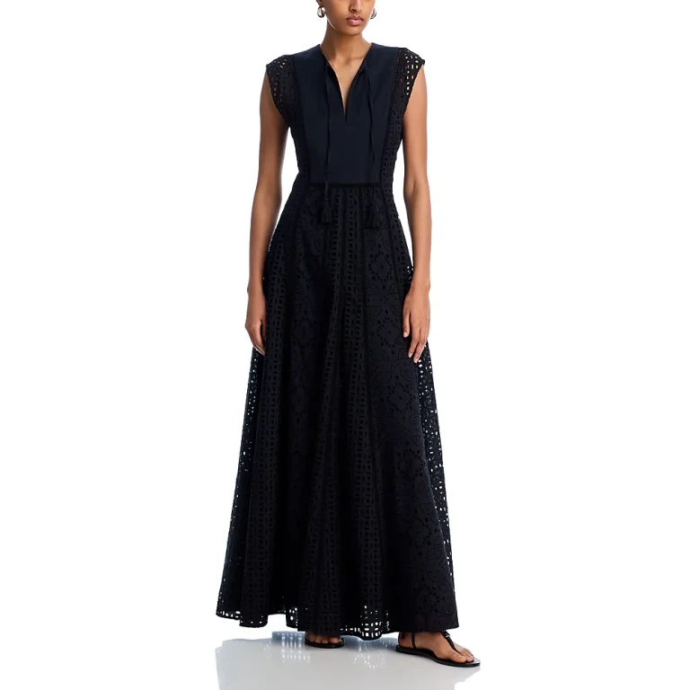 Veronica Beard Alina Eyelet Maxi Dress