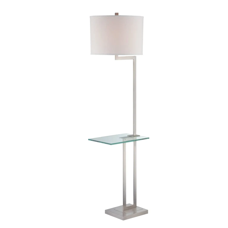 Rudko Floor Table Lamp with Glass Tray Table