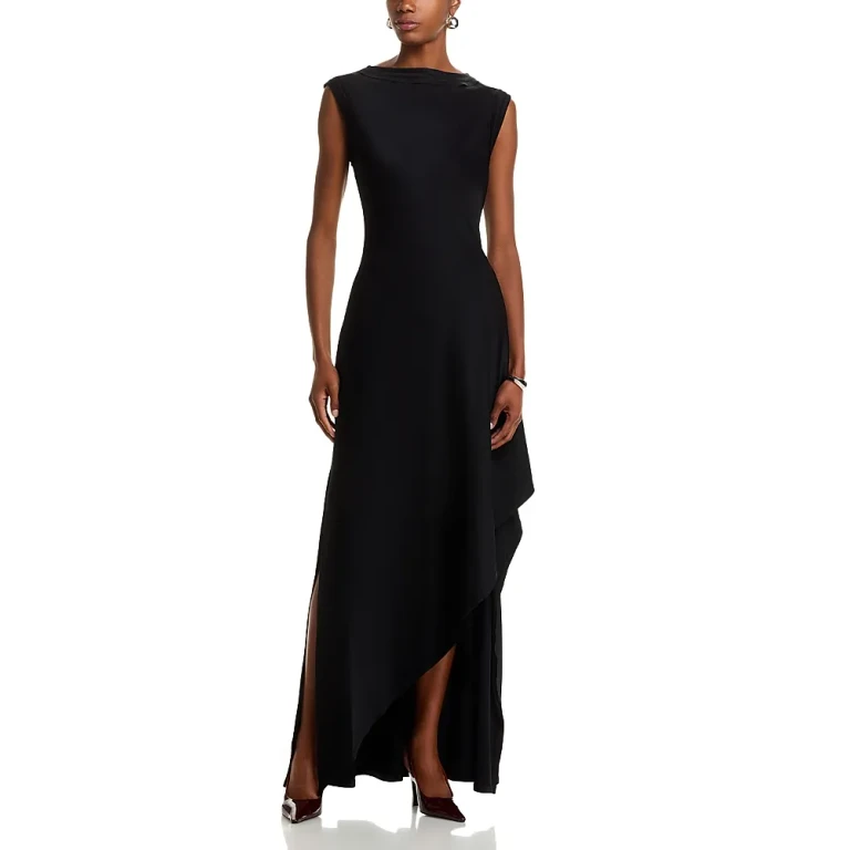 Jason Wu Collection Crepe Back Satin Asymmetrical Gown