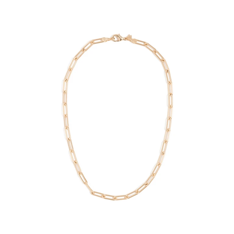By Adina Eden Large Paperclip Link Necklace Gold One Size