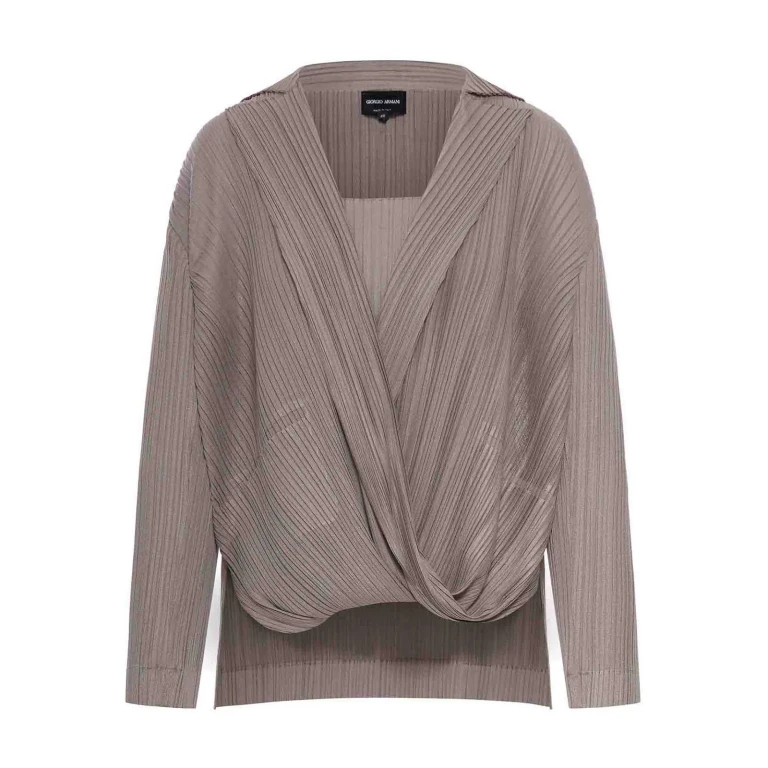 Giorgio Armani Pull Col Rond - Marron
