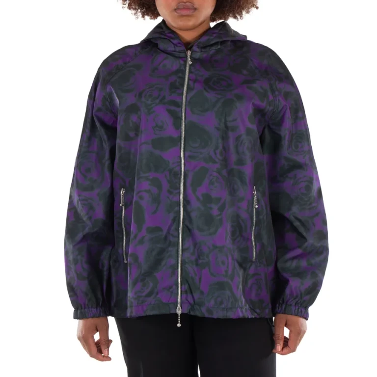 Burberry Rose Print Nylon Jacket