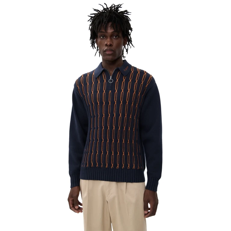 Malbon Links Polo Sweater Navy XL