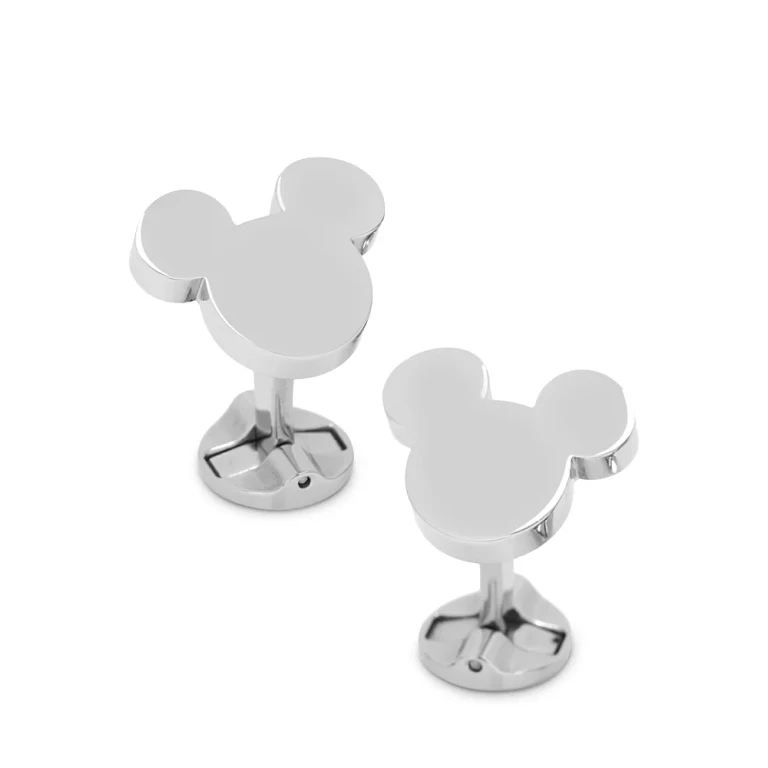 Cufflinks Inc Mickey Mouse Silhouette Stainless Steel Cufflinks