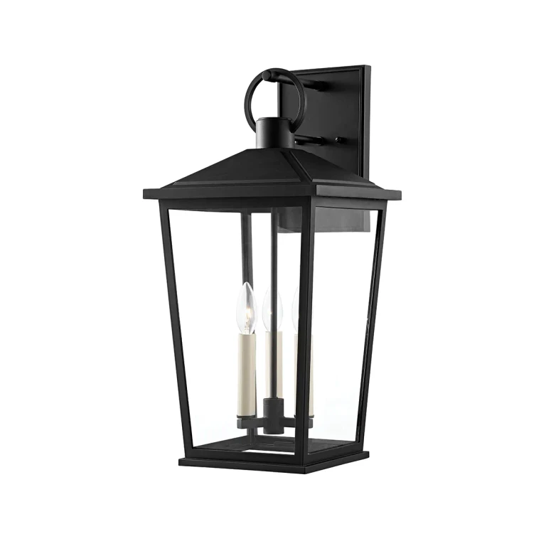 Soren 3-Light Outdoor Wall Sconce in Texture Black