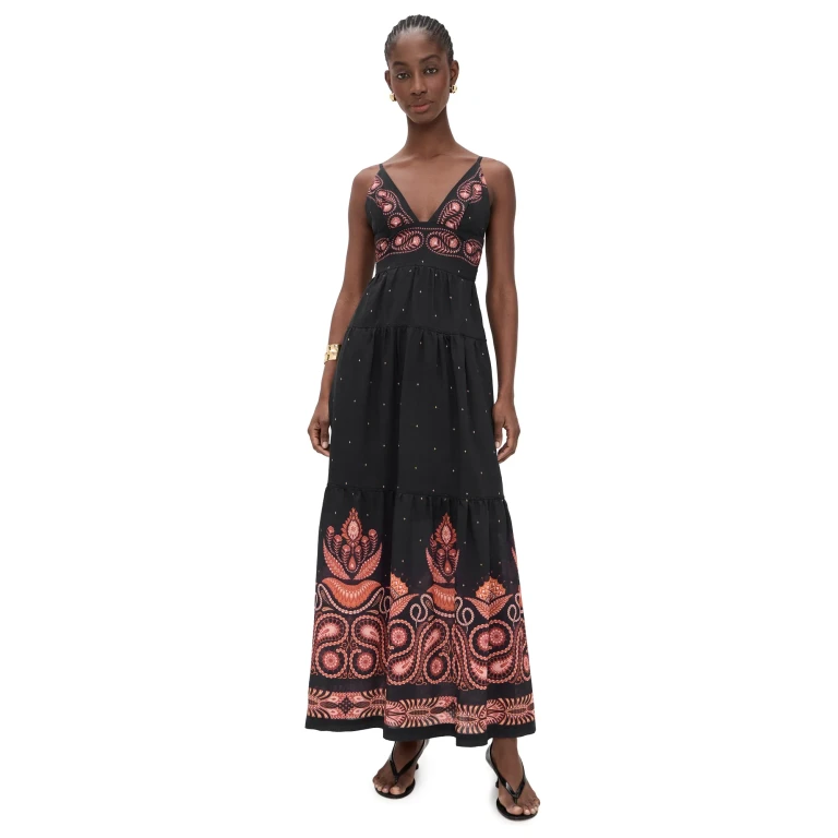 Sabina Musayev Valor Dress Black Print XS