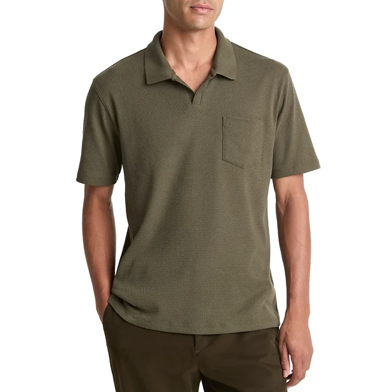 Vince Johnny Regular Fit Mesh Polo Shirt
