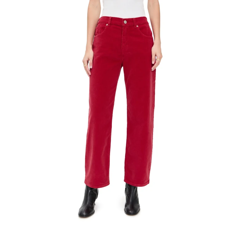 La Ligne The Marilyn Corduroy Pants Red 33