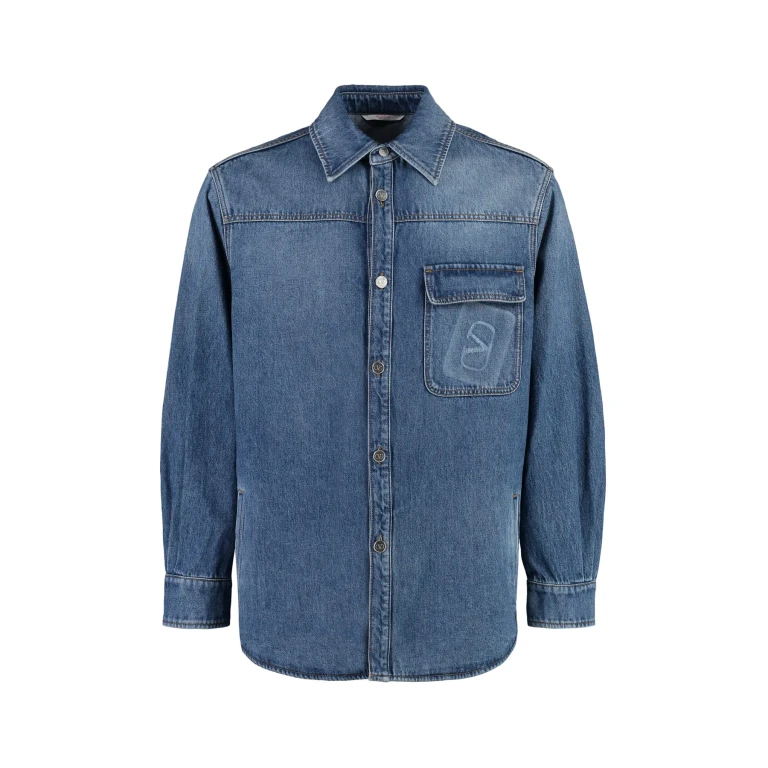 Sopracamicia in denim Valentino