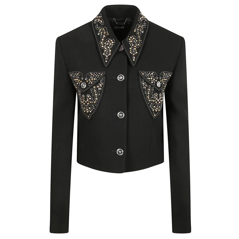 Versace Short Jacket With Stud Details