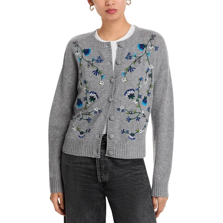 Cashmere Crewneck Cardigan Sweater - Exclusive